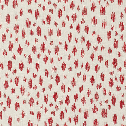 Special Order Brunschwig &amp; Fils Honfleur Woven - Berry Red Cream White Animal Skin Ikat Southwestern Small Scale MSRP USD236/y