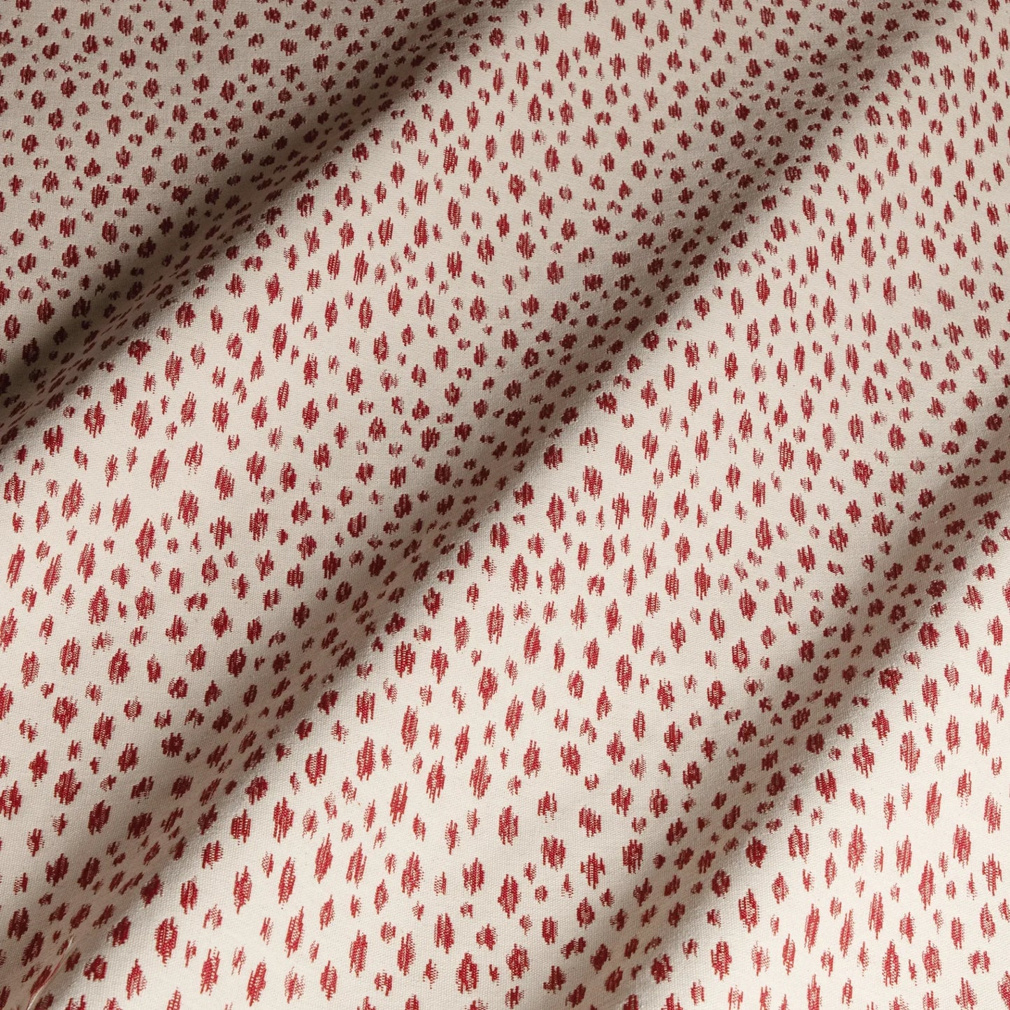 Special Order Brunschwig &amp; Fils Honfleur Woven - Berry Red Cream White Animal Skin Ikat Southwestern Small Scale MSRP USD236/y