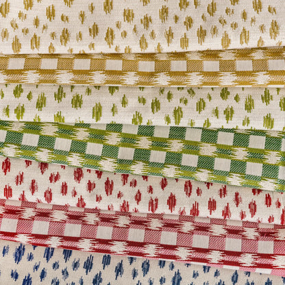 Special Order Brunschwig &amp; Fils Honfleur Woven - Berry Red Cream White Animal Skin Ikat Southwestern Small Scale MSRP USD236/y