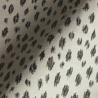 Special Order Brunschwig &amp; Fils Honfleur Woven - Noir Black Cream White Animal Skin Ikat Southwestern Small Scale MSRP USD236/y