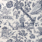Brunschwig & Fils Marcel Print Cotton - Navy And White