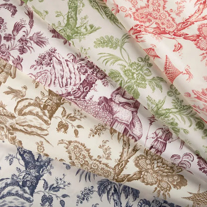 Brunschwig & Fils  Marcel Print Navy Cotton Blue and White MSRP USD242/y