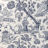 Brunschwig & Fils Marcel Print Cotton - Navy And White