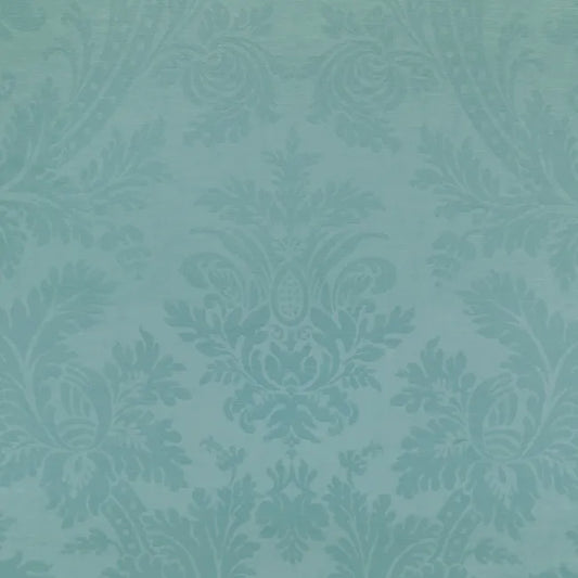 Brunschwig and Fils Arnaud Damask Vienne Silk - Aqua - Special Order