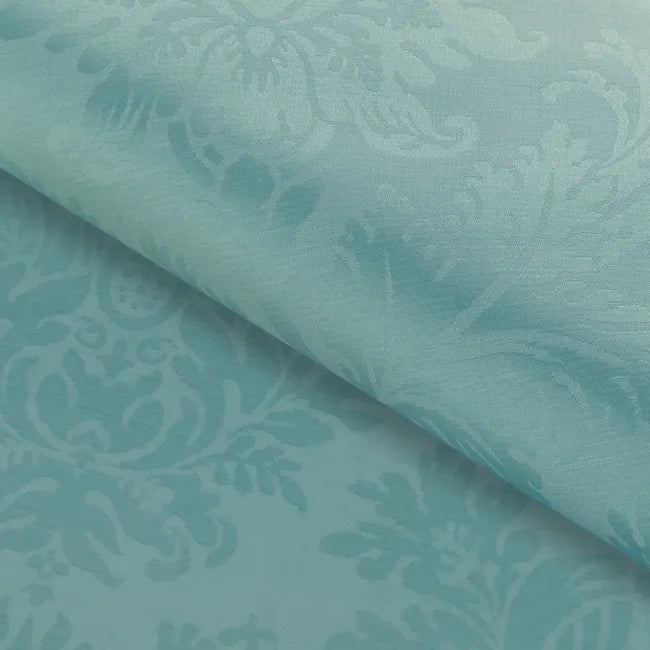 Brunschwig and Fils Arnaud Damask Vienne Silk - Aqua - Special Order