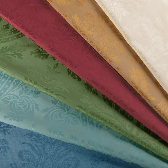 Brunschwig and Fils Arnaud Damask Vienne Silk - Red - Special Order