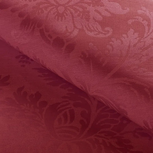 Brunschwig and Fils Arnaud Damask Vienne Silk - Red - Special Order