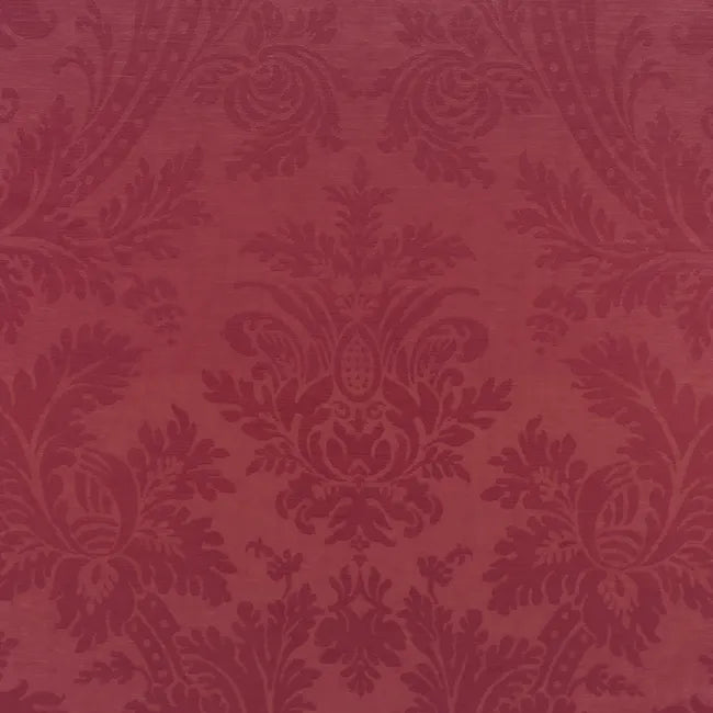Brunschwig and Fils Arnaud Damask Vienne Silk - Red - Special Order