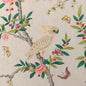 Special Order Brunschwig &amp; Fils Kanchou Print - Multi Green Red on White Cotton Bird Botanical Floral MSRP USD 336/y