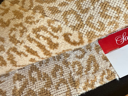 by yard Scalamandre Corbet Oatmeal Light Brown Ivory Animal Skin Velvet Cotton SC 0001 26423 MSRP USD 688/Y