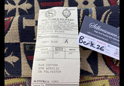 10a Berkbox26 Scalamandre Woven Navy Blue