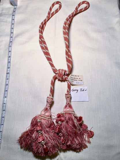 BRUNSCHWIG &amp; FILS Double Tassel Tieback App26" L 90477 Pink MSRP$300-600