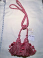 BRUNSCHWIG &amp; FILS Double Tassel Tieback App26" L 100% SILK 90616 PINK MSRP$600+