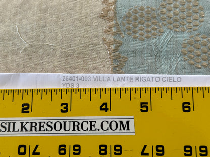 Scalamandre Colony  Villa Lante Stripe Multi on Sky Blue Renaissance Classic MSRP USD 618/y