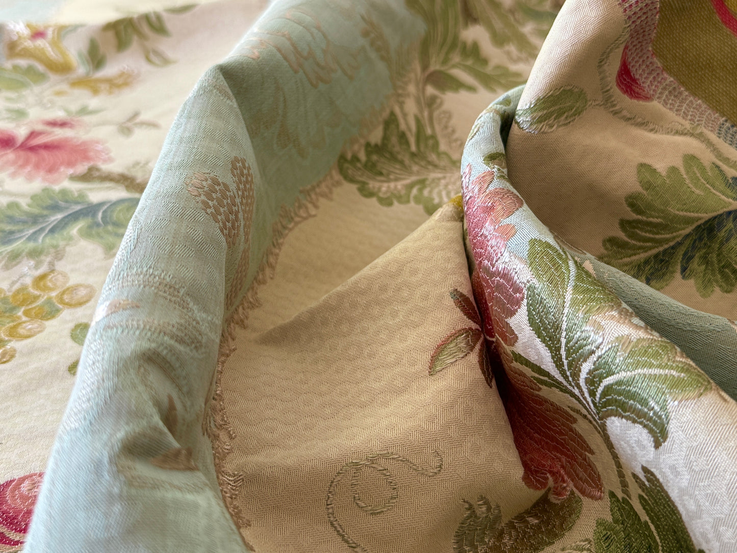Scalamandre Colony  Villa Lante Stripe Multi on Sky Blue Renaissance Classic MSRP USD 618/y