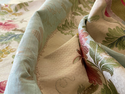 Scalamandre Colony  Villa Lante Stripe Multi on Sky Blue Renaissance Classic MSRP USD 618/y
