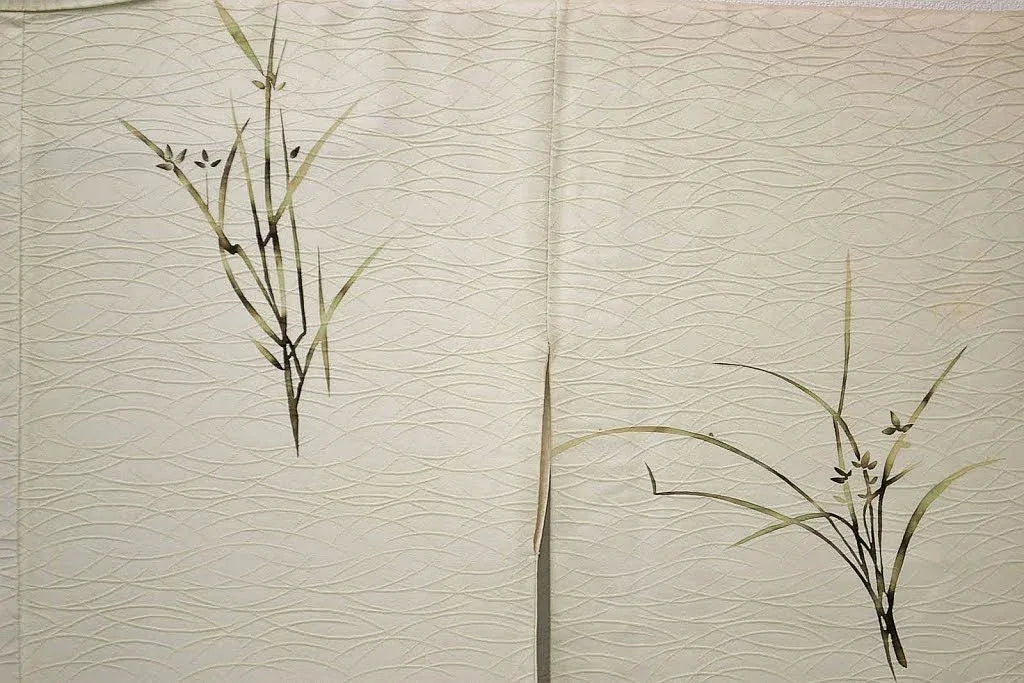 Silk Vintage Silk Wedding Tsukesage Hand painted Autumn Grass