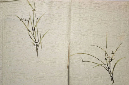 Silk Vintage Silk Wedding Tsukesage Hand painted Autumn Grass