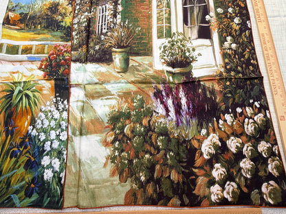 Art Scarf French Country Rose Patio Southern Mediterranean Mansion Seaside High End Silk Twill 41 Inches