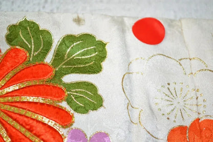 Stunning New Silk Wedding Furisode Wisteria Chrysanthemum UNFINISHED