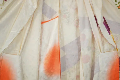 Stunning New Silk Wedding Furisode Wisteria Chrysanthemum UNFINISHED