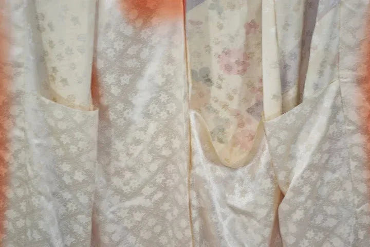 Stunning New Silk Wedding Furisode Wisteria Chrysanthemum UNFINISHED