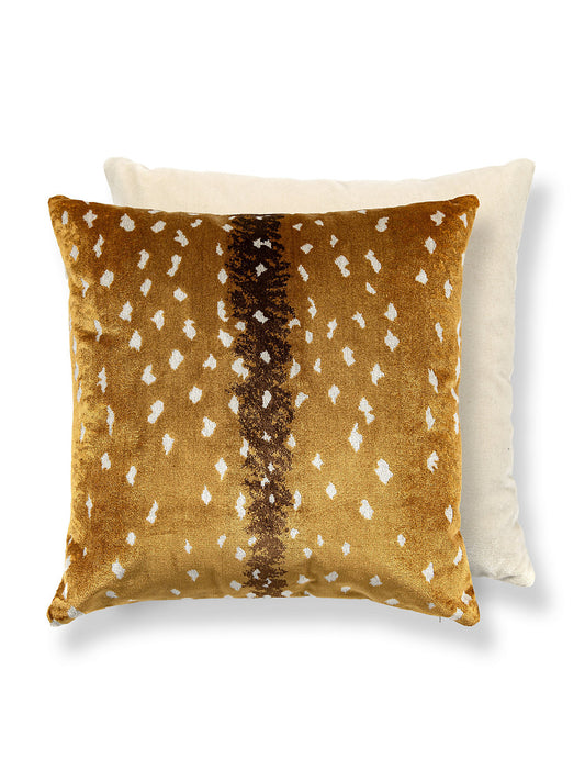 Scalamandre Antelope 22 X 22 - Tawny / Beige Decorative Pillow