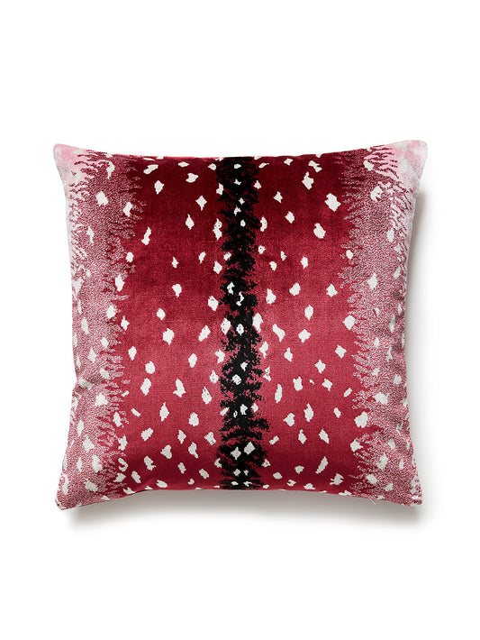 Scalamandre Antelope 22 X 22 - Raspberry Decorative Pillow