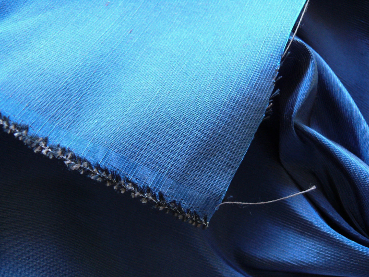 HIGH END Silk Linen Upholstery Fabric American Silk Mills Adare Flemish BLUE -By the yard