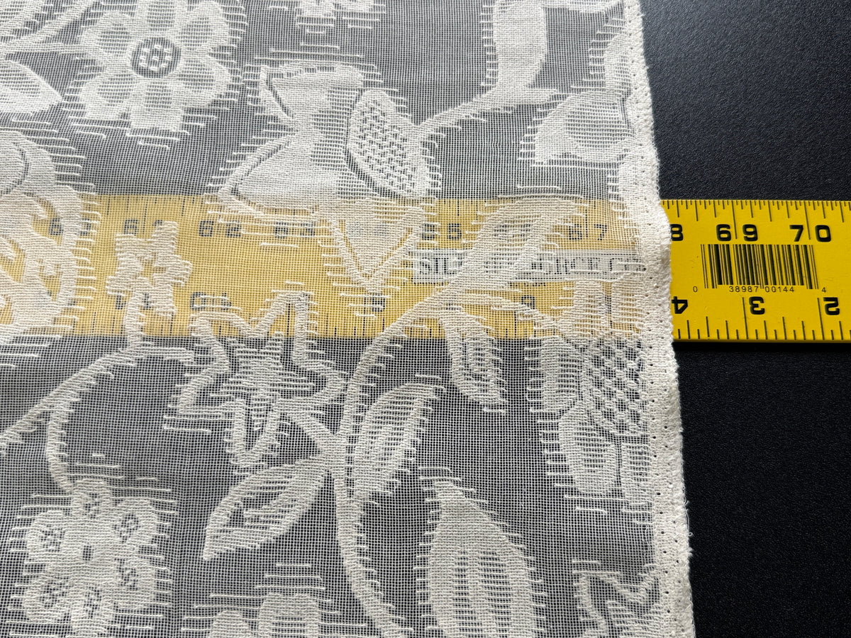 1.83yard Scalamandre Uffizi Sheer-lace Scotland 68"wide Rose Pomegranate Lily MSRP USD 212/Y
