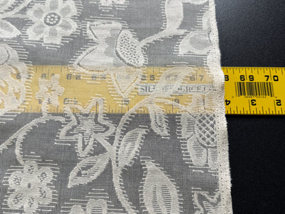 1.83yard Scalamandre Uffizi Sheer-lace Scotland 68"wide Rose Pomegranate Lily MSRP USD 212/Y