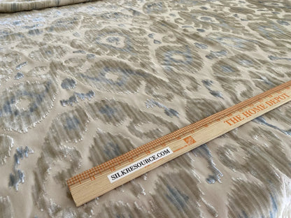 Scalamandre Tashkent Cut Velvet In Cloud Grey 2.3yd Panel MSRP USD 524/y