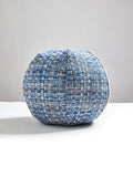 Old World Weavers Faye 12 DIA - Blue Wood Decorative Pillow