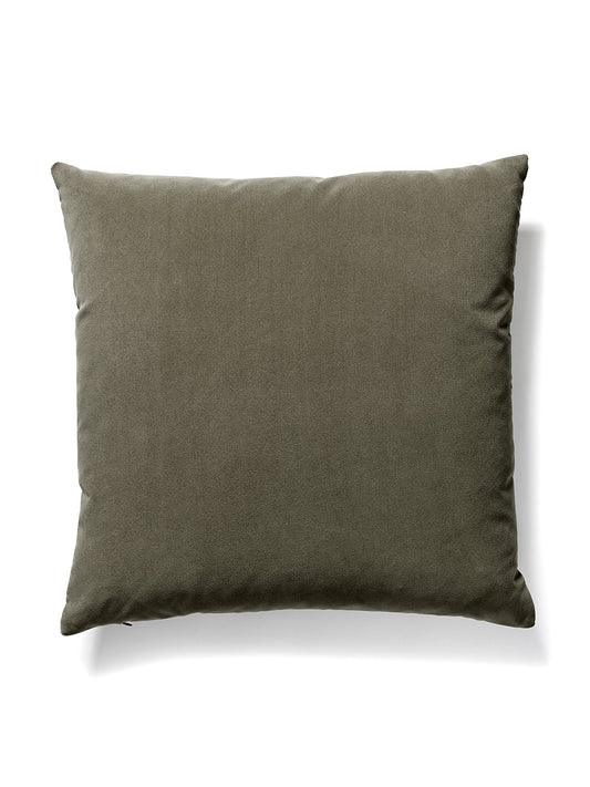 Scalamandre Richmond Velvet 22 X 22 - Charcoal Decorative Pillow