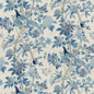 Special Order G P &amp; j Baker Hydrangea Bird - Blue Chifu Linen Bird Floral Botanical Fauna MSRP USD 246/y