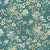 Special Order G P & j Baker Hydrangea Bird -Teal Blue Green Chifu Linen Bird Floral Botanical Fauna MSRP USD 298/y
