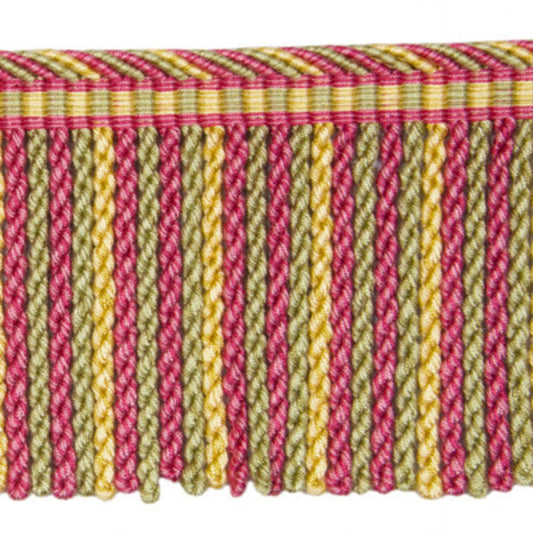 Special Order Brunschwig &amp; Fils Frange Torse Fringe 5in - Richelieu Pink Green Yellow Viscose MSRP USD136/y