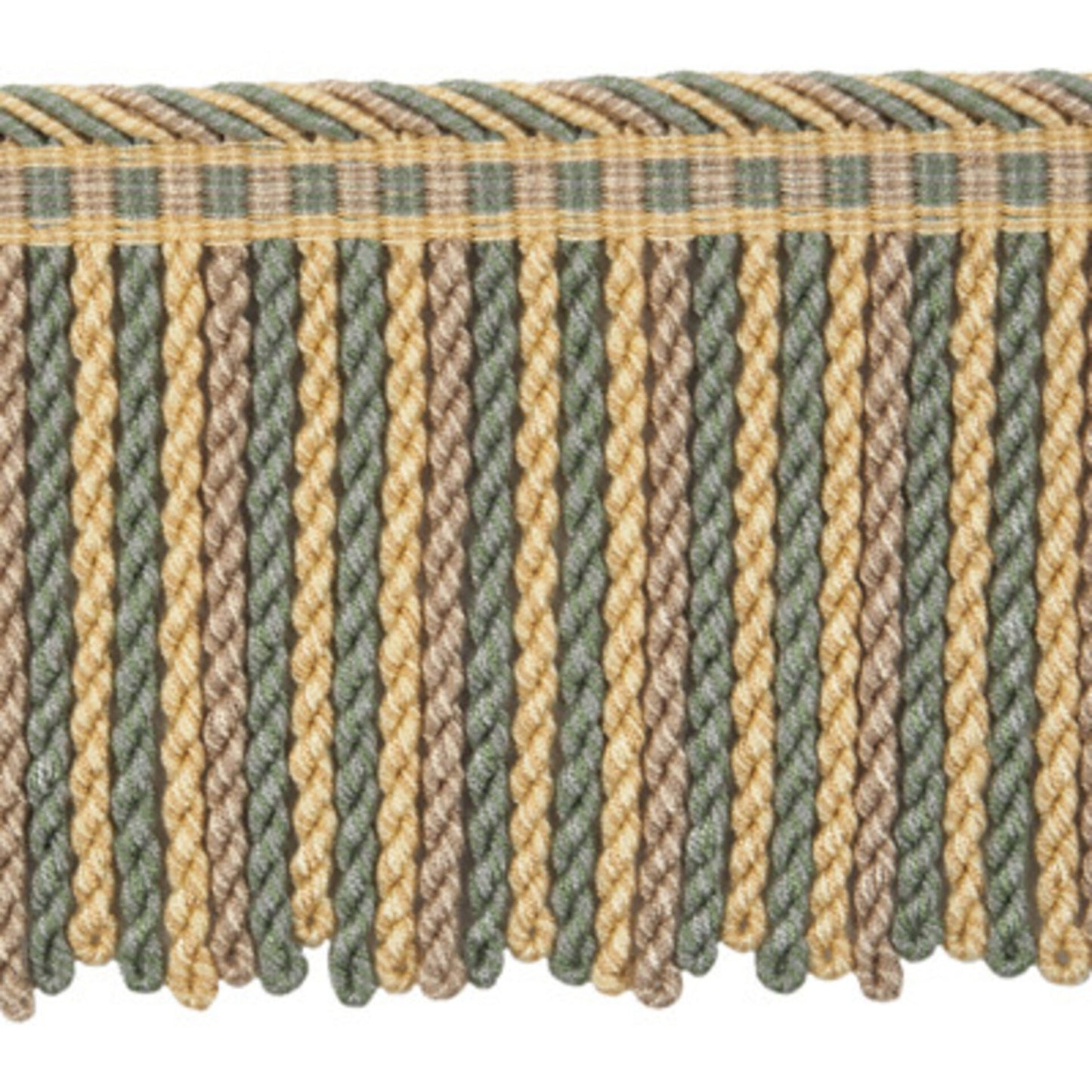 Special Order Brunschwig &amp; Fils Frange Torse Fringe 5in - Royan Green Grey Yellow Viscose MSRP USD136/y