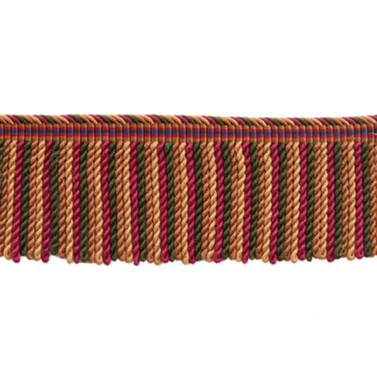 Special Order Brunschwig &amp; Fils Reve De Papillon 2 3/4 In Long Fring - Copper Brown Green Red Silk Cotton MSRP USD254/y