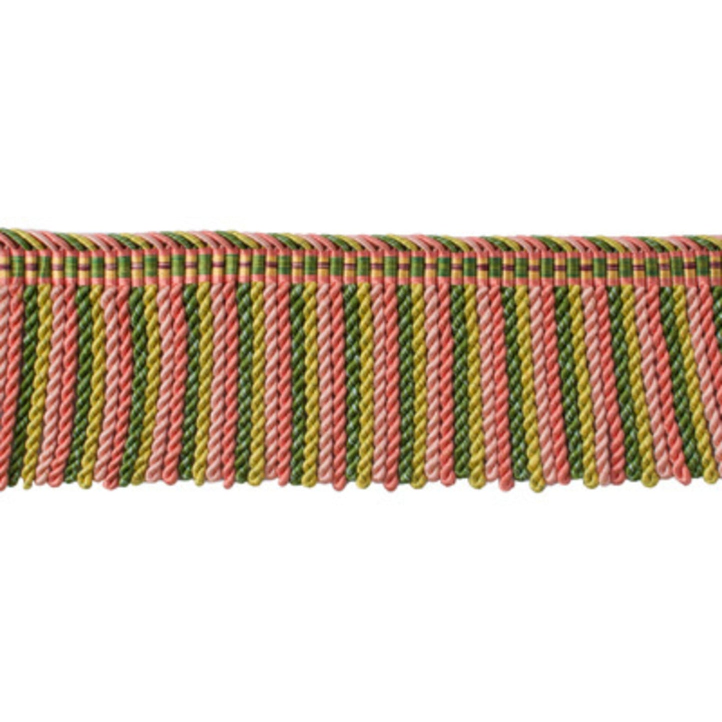 Special Order Brunschwig &amp; Fils Reve De Papillon 2 3/4 In Long Fring - Coral/Shrimp Greenzx Silk Cotton MSRP USD254/y