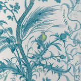 Brunschwig & Fils Bird and Thistle Print Aqua- Special Order - MSRP USD 388y