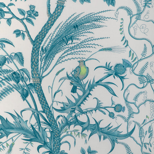 Brunschwig &amp; Fils Bird &amp; Thistle Print Aqua MSRP USD 316/y