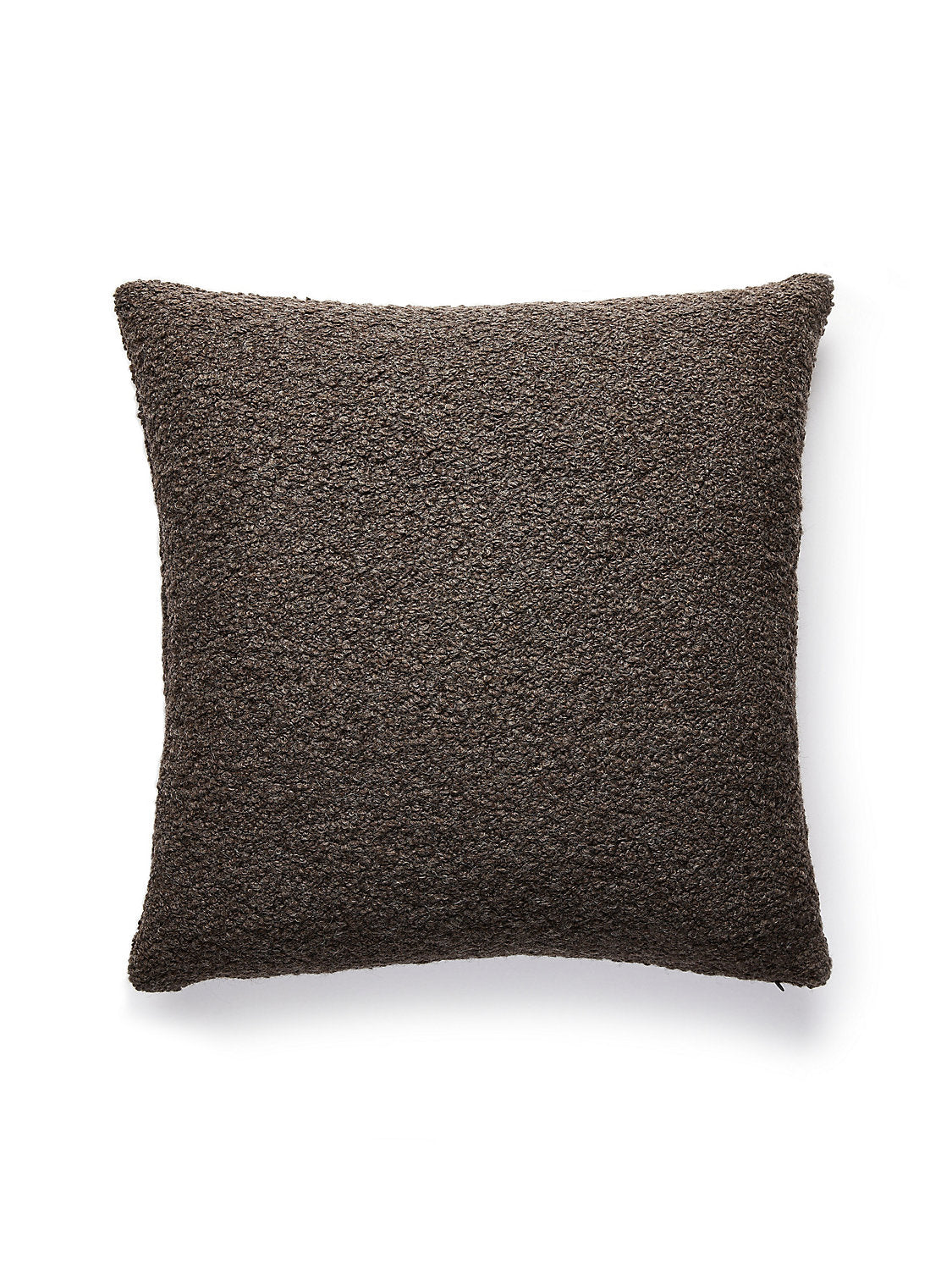 Scalamandre Mouton Boucle 22 X 22 - Ash Brown Decorative Pillow