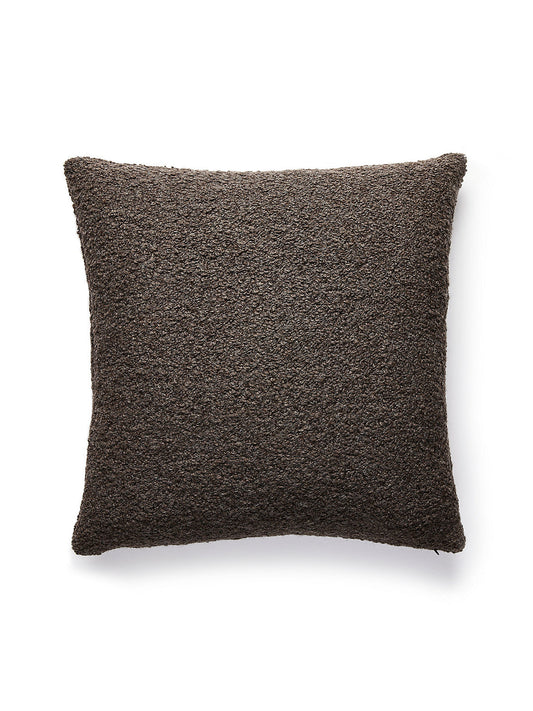Scalamandre Mouton Boucle 22 X 22 - Ash Brown Decorative Pillow