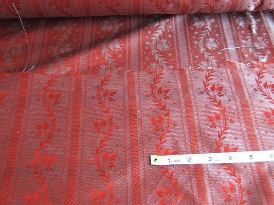 Baranzelli Scalamandre Corinthain 100%silk Lampas Red MSRP USD 219/Y