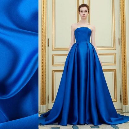 Ralph Lauren Silk Satin Prussia Blue MSRP USD 296/Y Bty