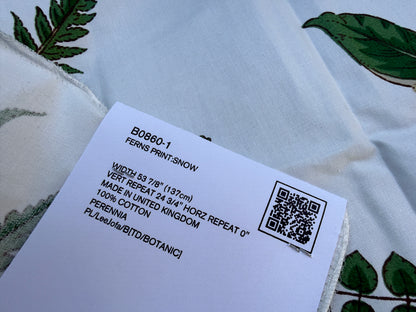 Lee Jofa Kravet Ferns Print Snow White Green Tropical Botanical Cotton - Special Order