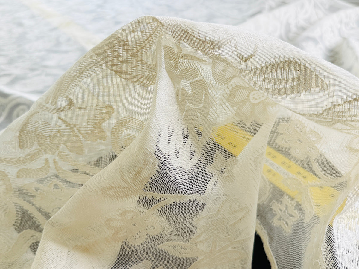 1.84yard Scalamandre Uffizi Sheer-lace Scotland 68"wide Rose Pomegranate Lily MSRP USD 212/Y
