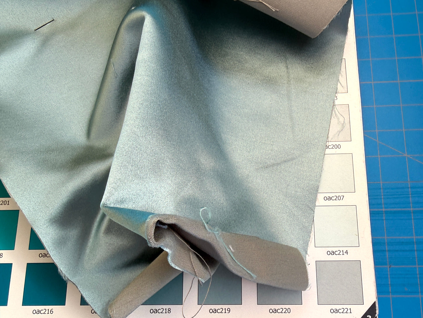 Royal Satin Rain Blue Pale Baby Blue Silk Cotton Heavy Satin Upholstery Rated Special Order
