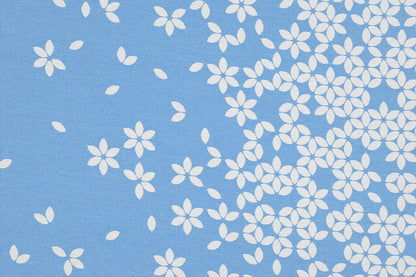 Special Order Scalamandre Sonnen Pause Caribbean Blue White Reversible Ivory Floral Geometric MSRP USD284/y